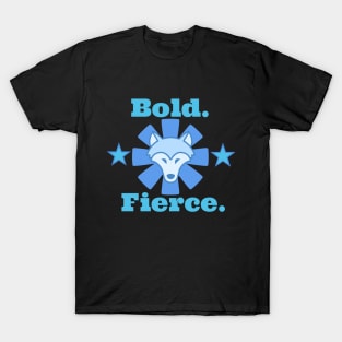 Bold Fierce Wolf Lover Nature WIldlife Motivational Animal Gift T-Shirt